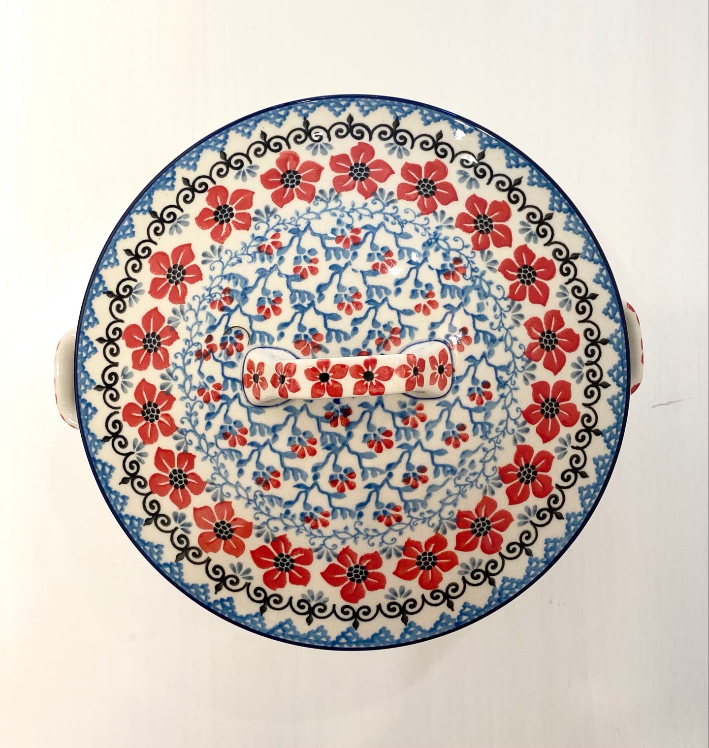 Casserole with lid 1.75 l - clematis red