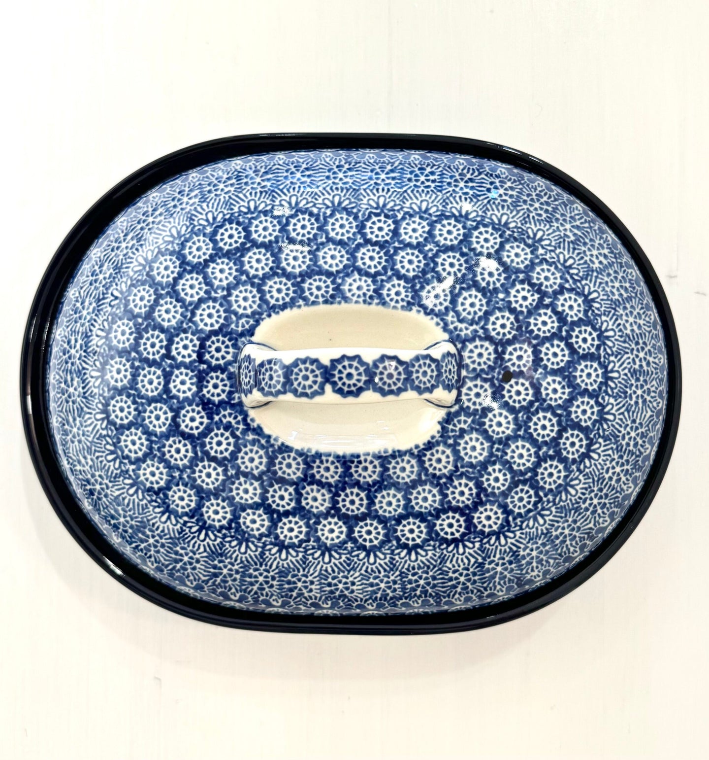 Oval oven dish with lid 0.7l - sea