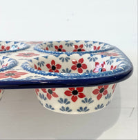 Muffin tin - clematis red