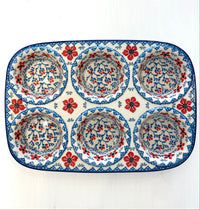 Muffin tin - clematis red