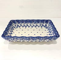 Wavy edge casserole dish 1.5l - riviera sky