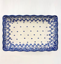 Wavy edge casserole dish 1.5l - riviera sky