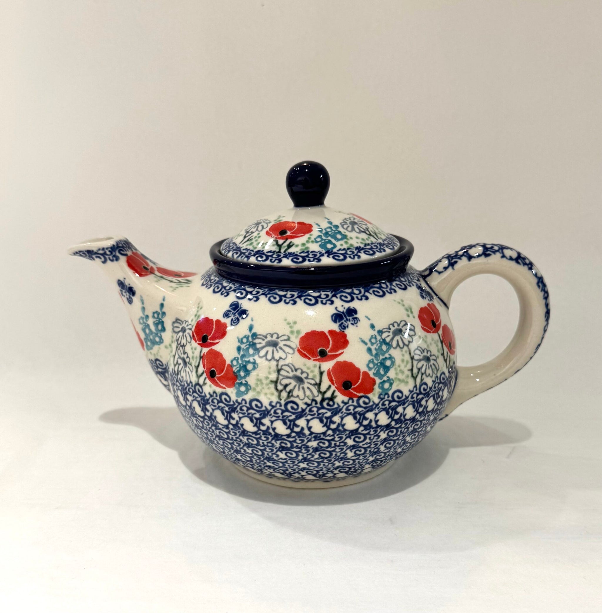 Teepannu 0,9L + haudutin - poppies