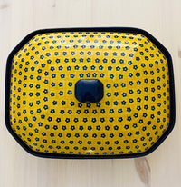 Large oven dish with lid - sun