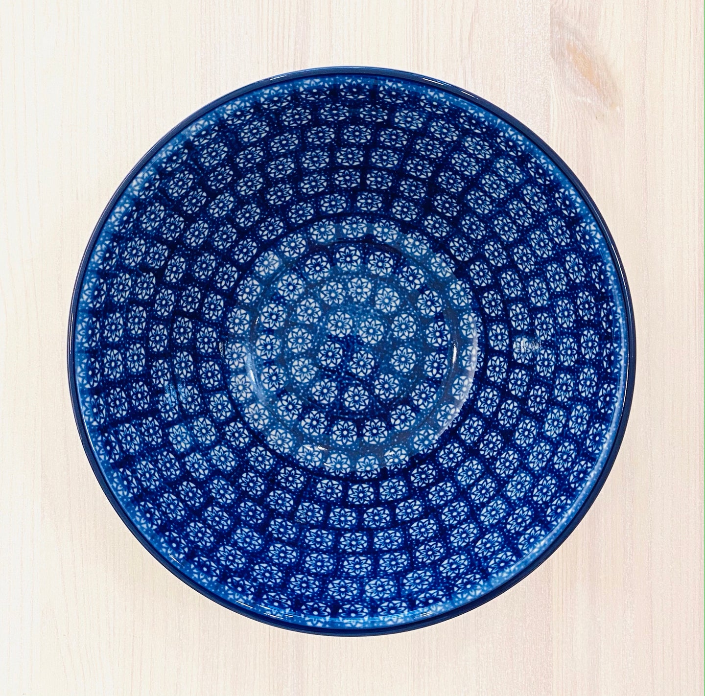 Klassisk skål 1l - blåklint