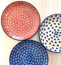 Cake plate ⌀19.5cm - sea red