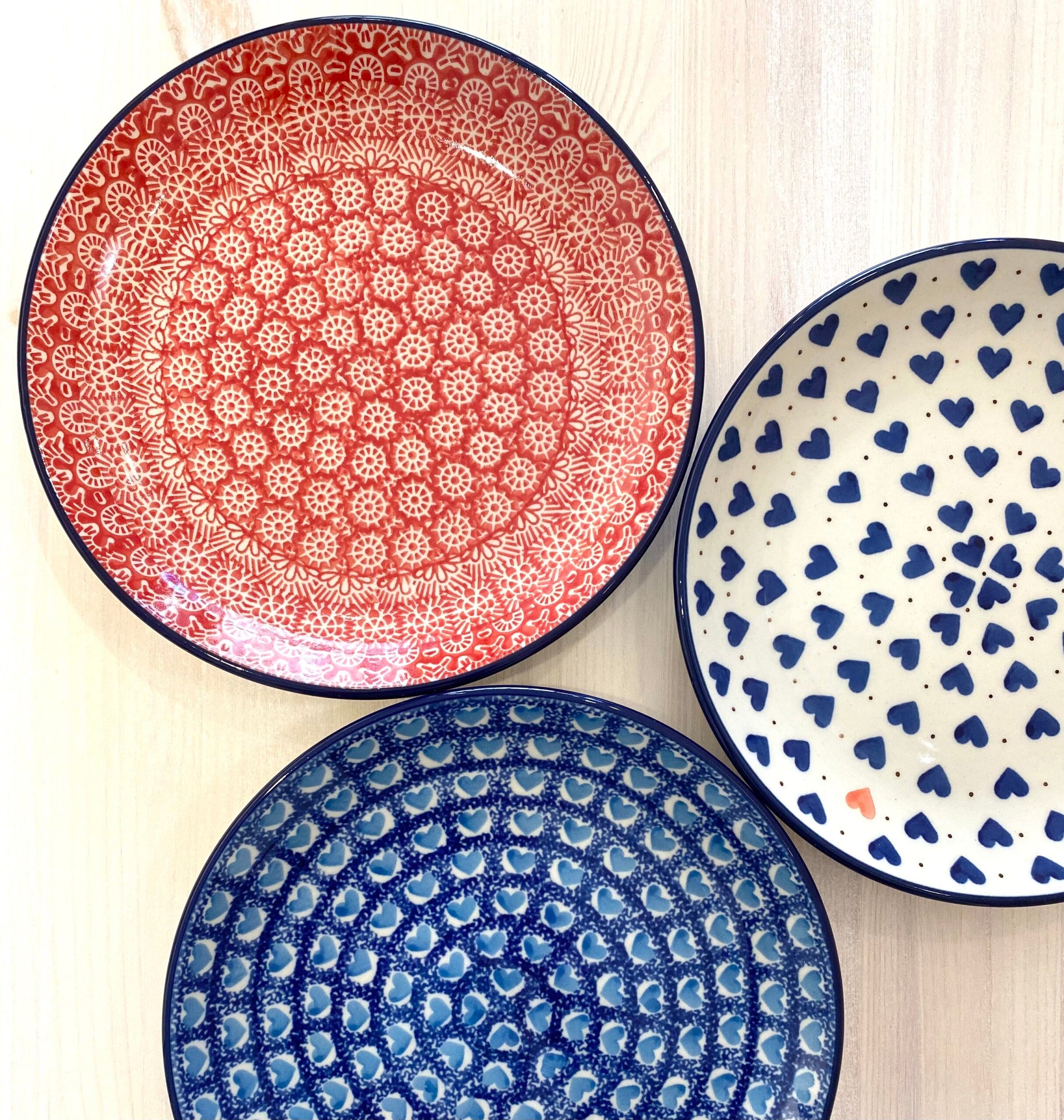 Cake plate ⌀19.5cm - sea red