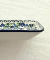 Serveringsfat 34 x 15,5 cm - blåklint