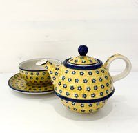 Cup &amp; saucer &amp; teapot - sun
