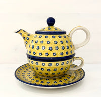 Cup &amp; saucer &amp; teapot - sun
