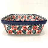 NELIÖNMUOTOINEN VUOKA 1L - OLKIKUKKA PUNAINEN