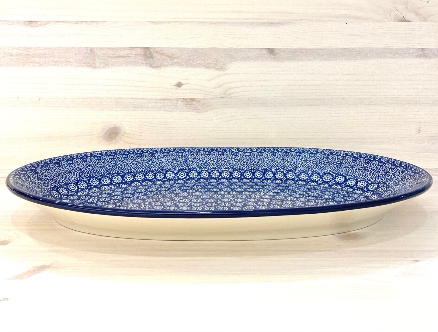 Stor oval ugnsform/serveringsform 45,5 cm - hav