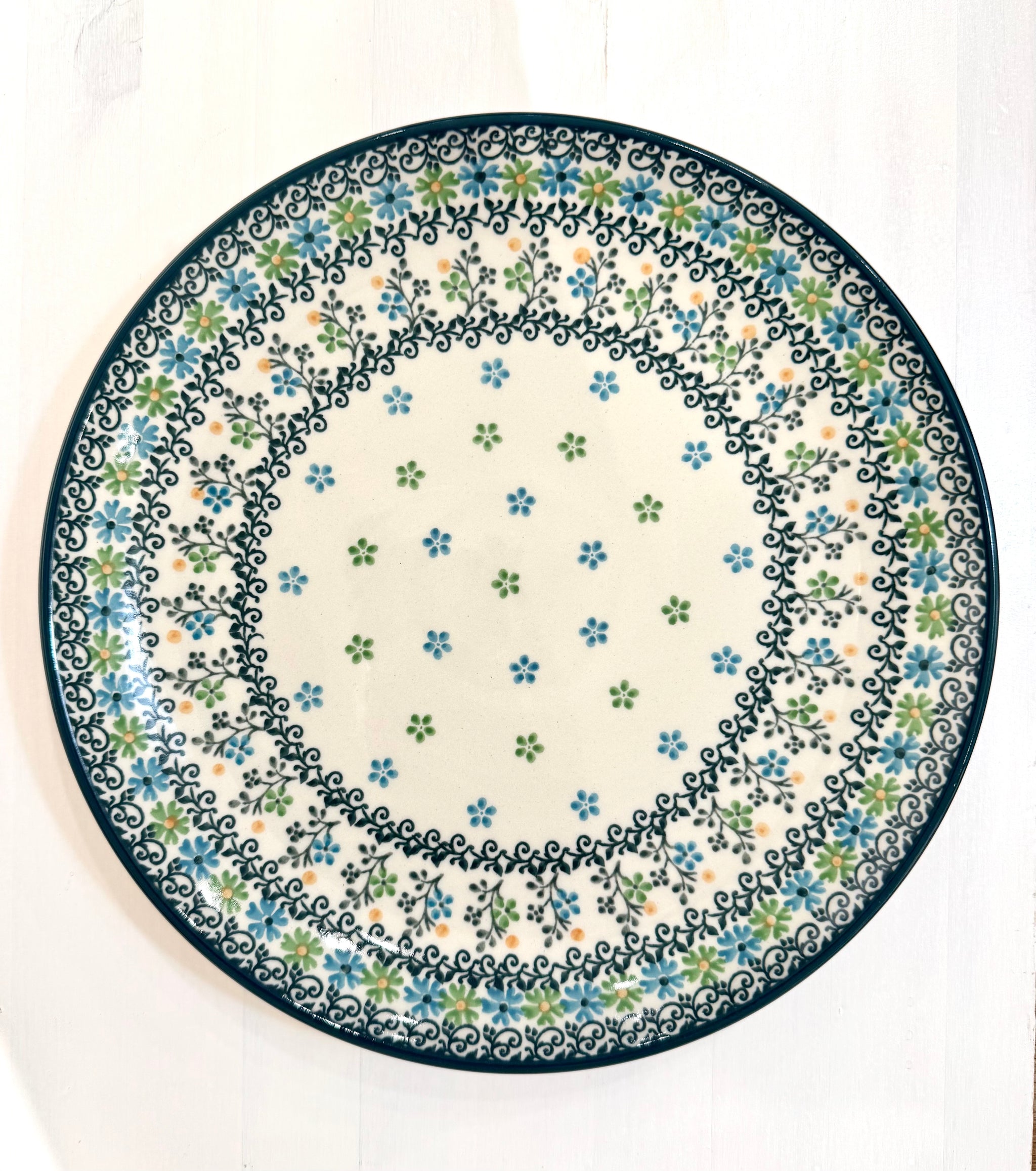 RUOKALAUTANEN 25.5CM - MILLEFIORI VIHREÄLLÄ REUNALLA