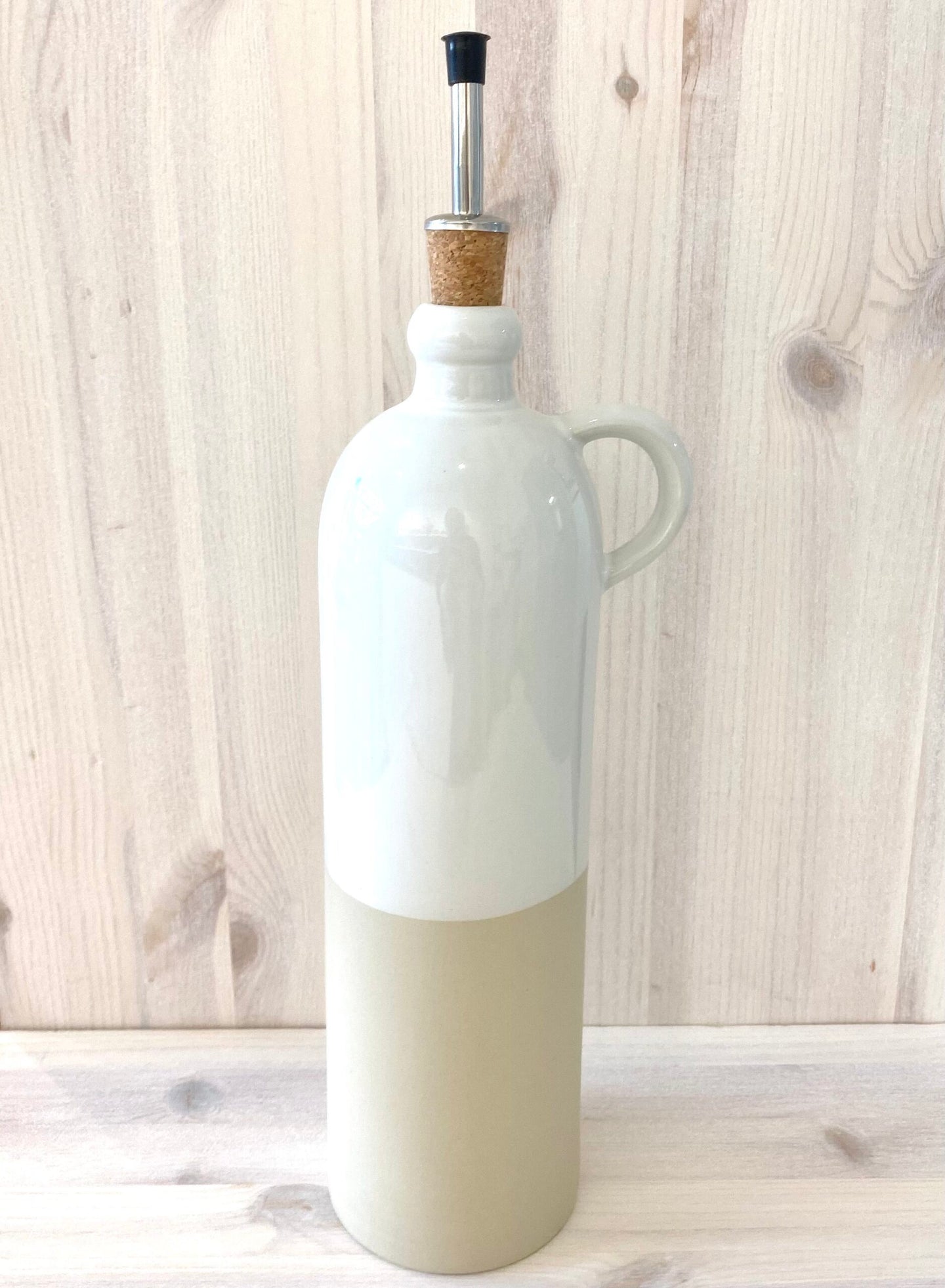 Oil and vinegar bottle with handle 1l - white